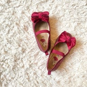 H&M | Girls Glitter Mary Janes with Velvet Bow